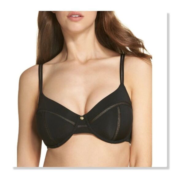 Natori 'Illusion' Underwire Full Fit Bra - Black. - Picture 1 of 15